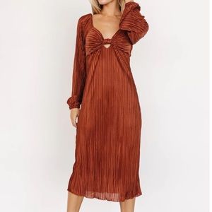 Amani Pleated Midi Dress